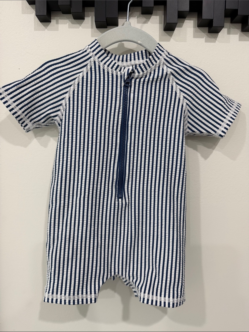 RuggedButts Navy Striped One Piece Swim